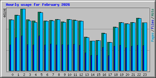 Hourly usage for February 2026